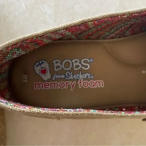 Bobs Skechers Memory Foam Women’s plush Feather shoes size 9 embroidery Aztec - Picture 7 of 8